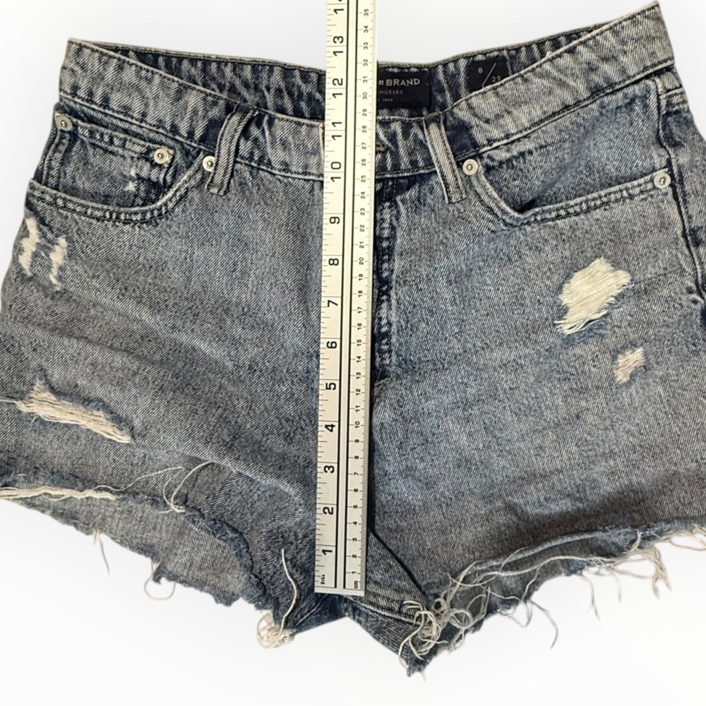 Lucky Brand Denim Shorts Womens 8/29 Blue Excellent Distressed High Rise Cut Off - Picture 5 of 10